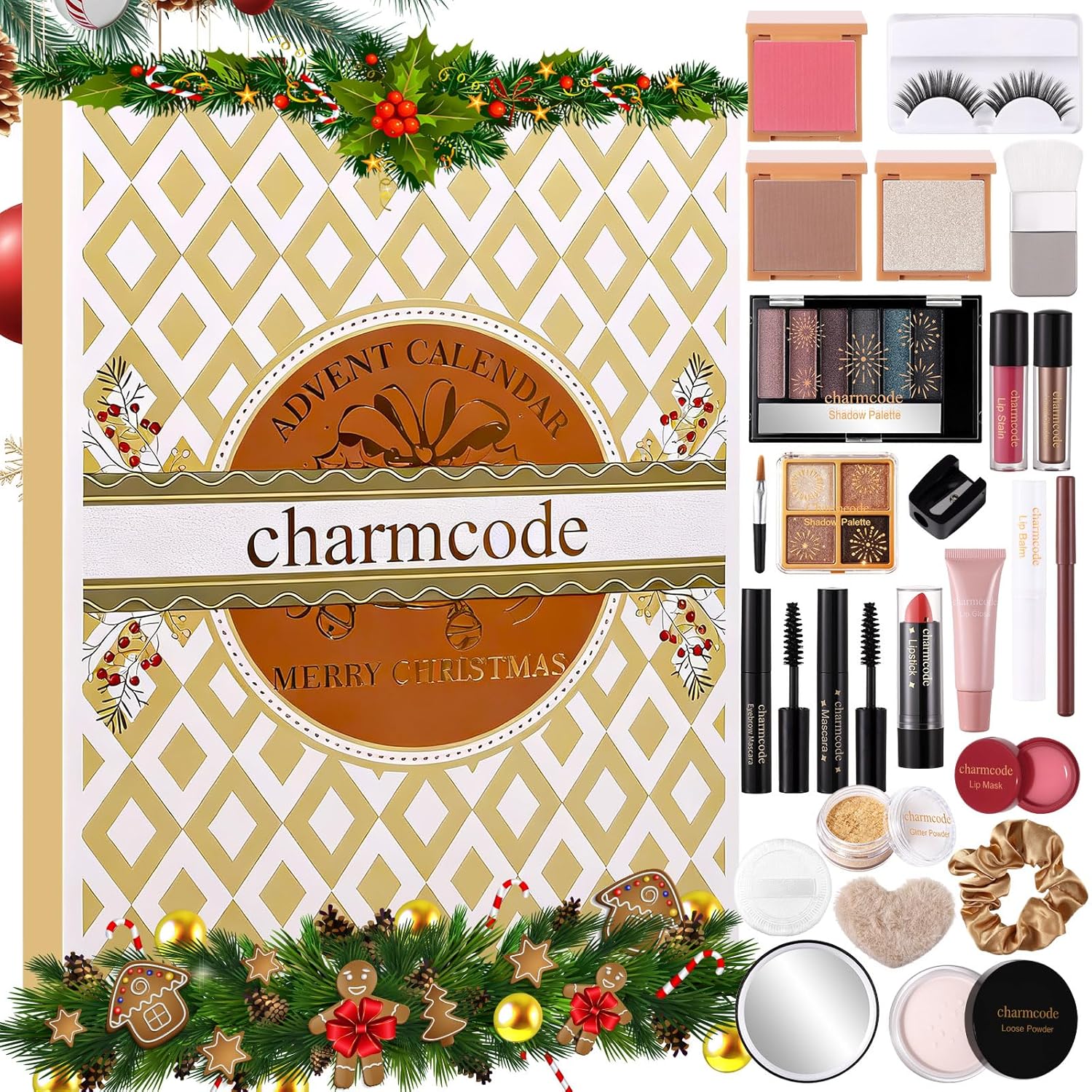 CHARMCODE Makeup Advent Calendar 2025 - 24 Days of Holiday Beauty Surprises for Women & Teens