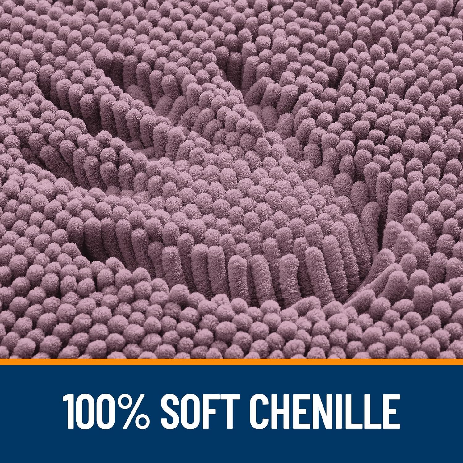 OLANLY Bathroom Rugs - Extra Soft Chenille Bath Mats | Quick-Dry, Machine Washable, 30x20, Deep Plum