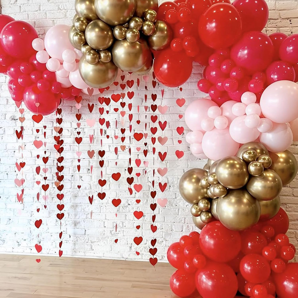 Voircoloria 12-Inch Red Latex Balloons - 110-Pack for Valentine's Day, Weddings & Celebrations