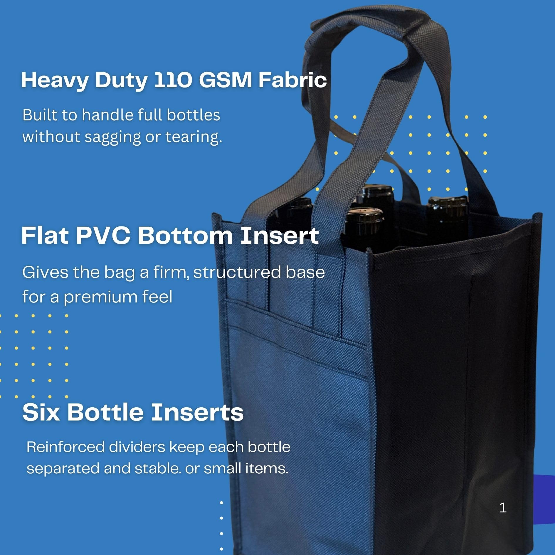 Wine Tote Bag with Dividers – 4 Bottle Carrier for Wine, Champagne & Liquor – Reusable, Eco-Friendly Travel Gift Bag
