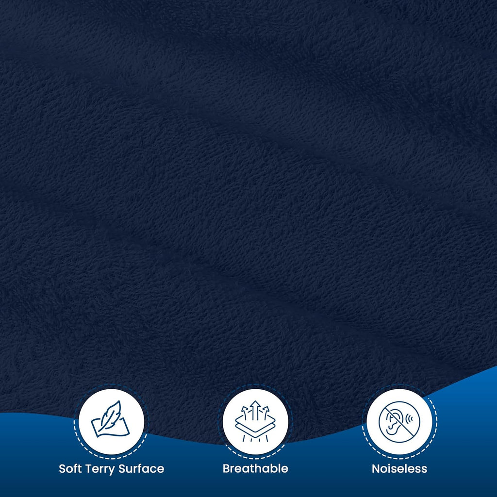 Utopia Bedding Waterproof Full Size Mattress Protector - Soft Terry Cover with Deep Pockets (Navy Blue)