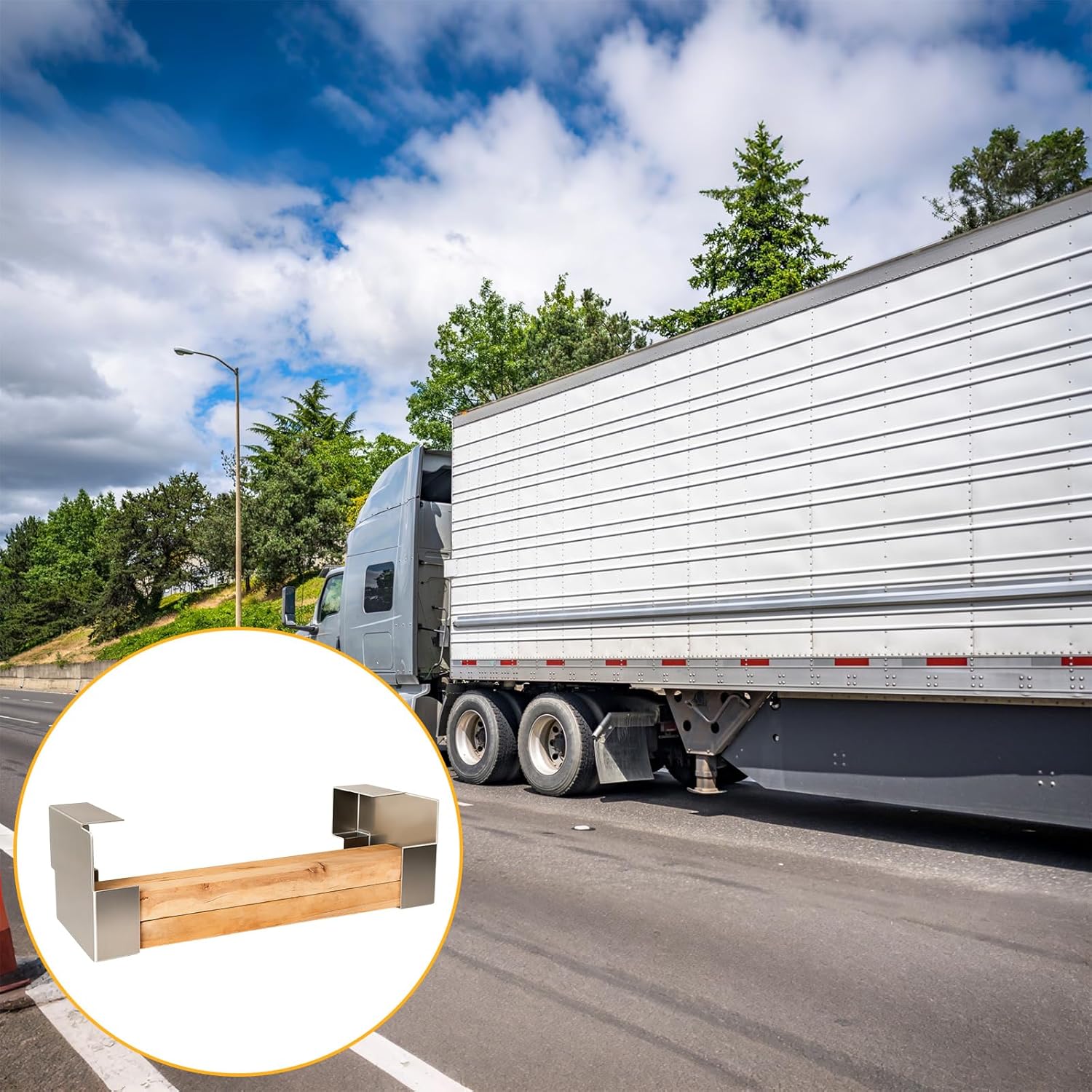 Shimeyao Heavy-Duty Dunnage Rack Holder Set - 20x15 Inch Lightweight Aluminum for Trailers