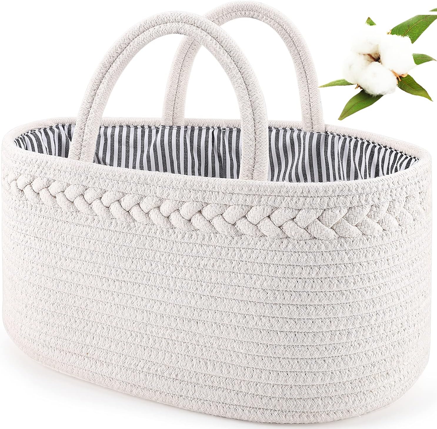 ABenkle Baby Diaper Caddy - Stylish Nursery Storage Bin & Car Organizer for Diapers & Wipes