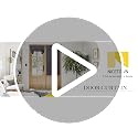 NICETOWN Grey Blackout French Door Curtain 26"W x 72"L - Thermal Insulated