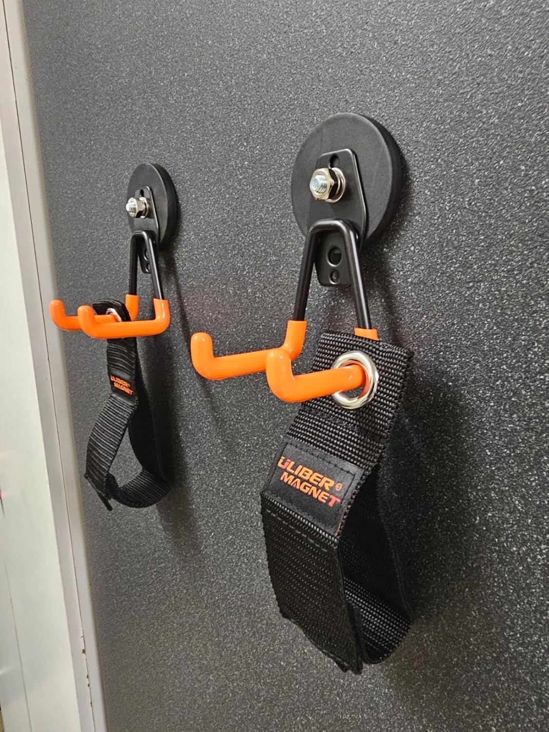 ULIBERMAGNET Heavy Duty Magnetic Garage Hooks - 6 Pack Strong Hooks for Tools & Storage | Orange