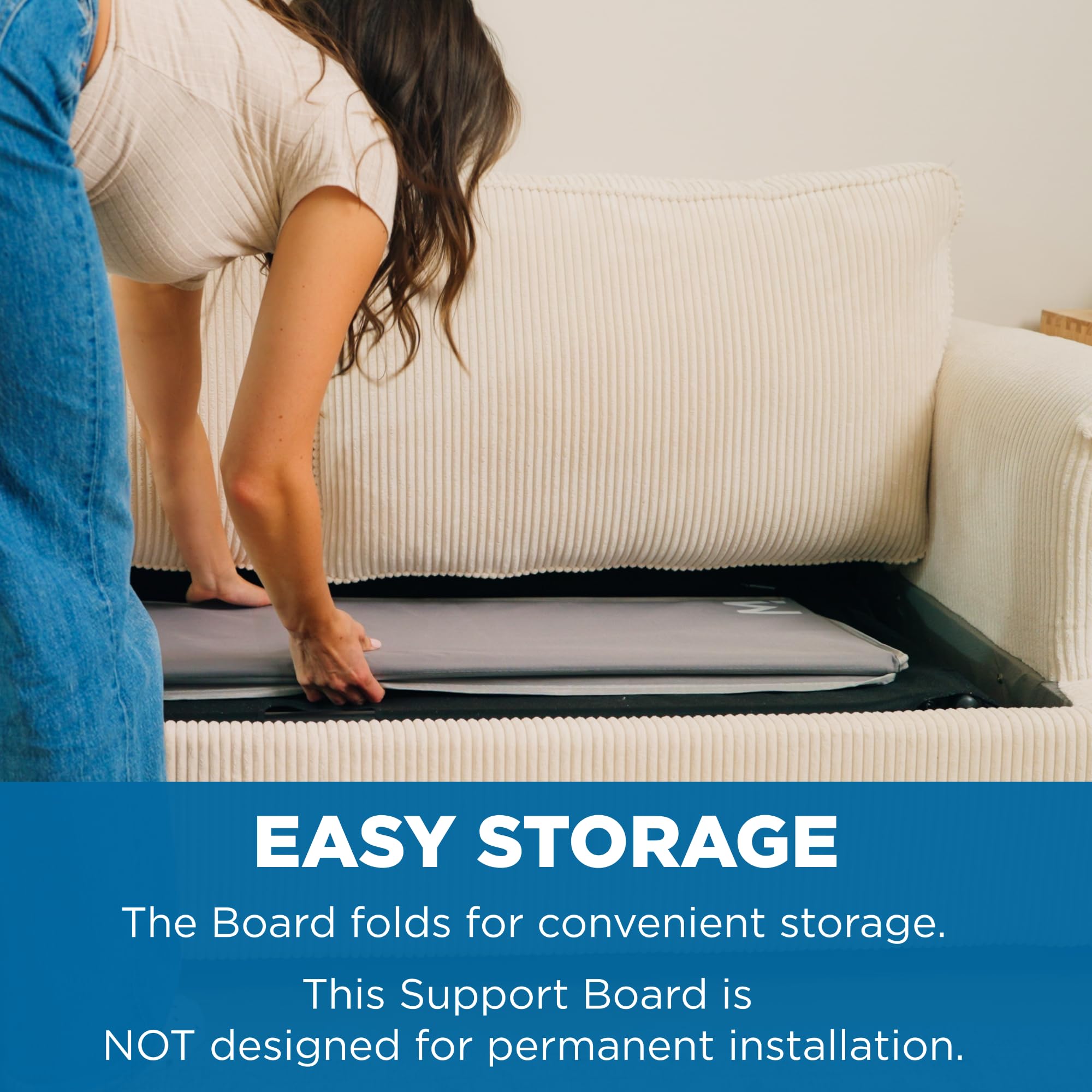 Meliusly Sleeper Sofa Support Board Queen Size (60x48) – Durable Support to Fix Sagging and Stop Feeling Bars – Breathable Pull Out Couch Mattress Support