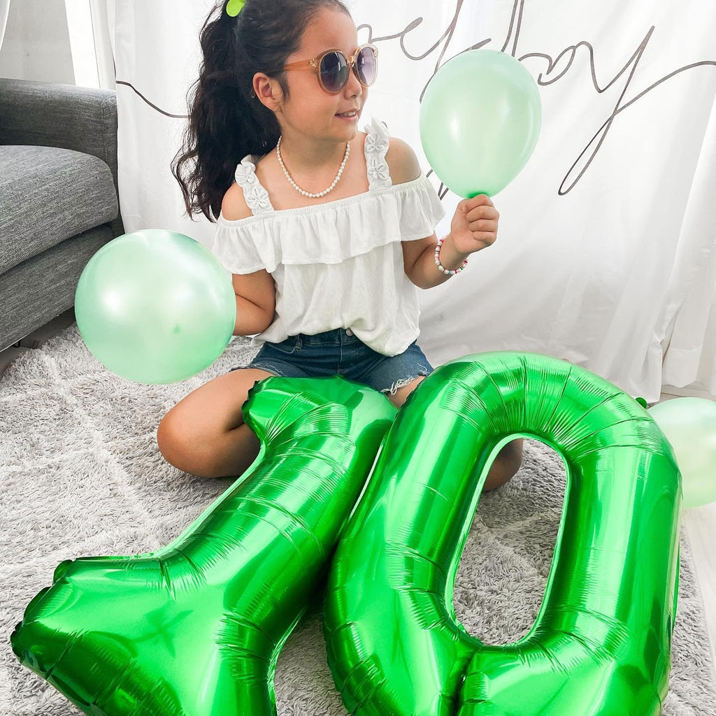 Skiennix Dark Green Number 1 Balloon - 40 Inch Shiny First Birthday Decoration for Boys & Girls