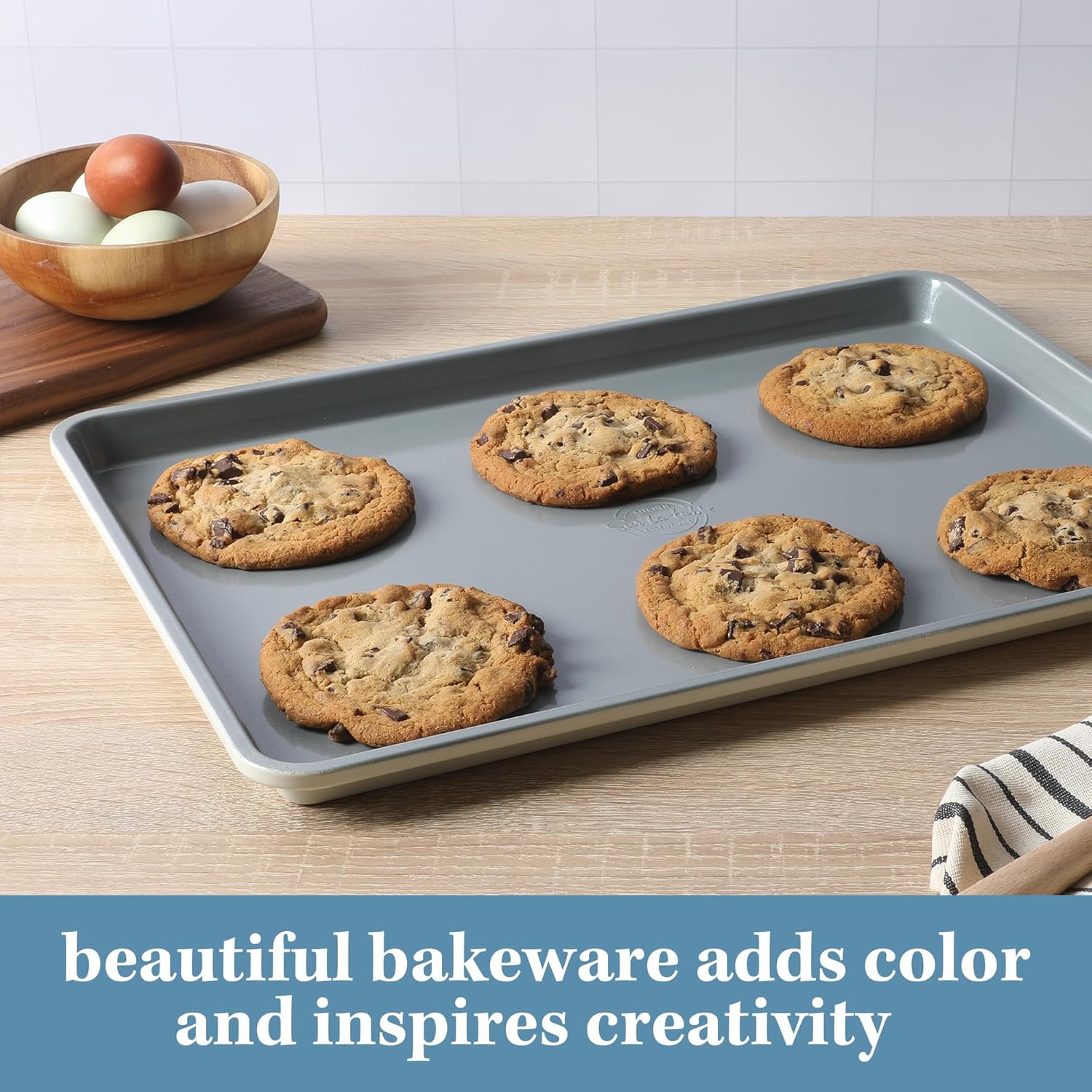 Sur La Table Bake Sale Large Nonstick Baking Sheet - 18 X 13 Inch PFA-Free Ceramic in Linen White