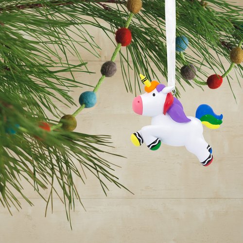Hallmark Crayola Unicorn Resin Christmas Ornament