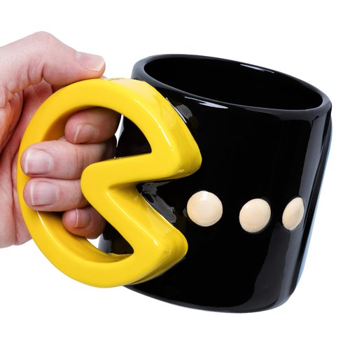 Paladone PAC-MAN Officially Licensed Ceramic Mug - 600ml (20 fl oz) Retro Gaming Coffee Cup Featuring Inky, Gamer Gift for All Ages Classic Arcade Drinkware