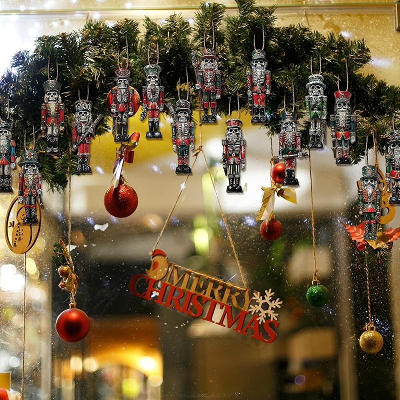 Nutcracker Horror Christmas Ornaments 30 Pcs — Skeleton Nutcrackers (Variation: Nutcracker)