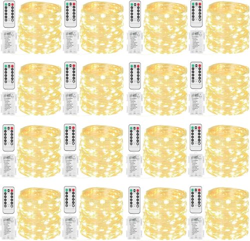 Beieverluck 33FT 100 LED Fairy Lights - Battery Operated with Remote & Timer | Waterproof Indoor/Outdoor Decor