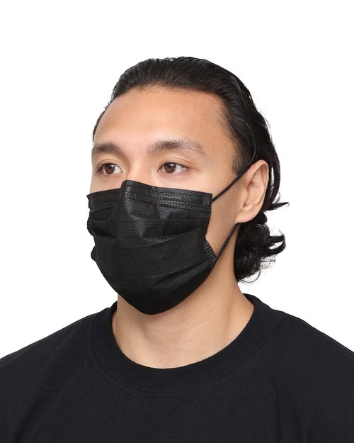 Cranberry USA Cranberry S3160Kcase S3+ Earloop Face Mask, 3-Ply, Disposable, Black (Pack of 400)