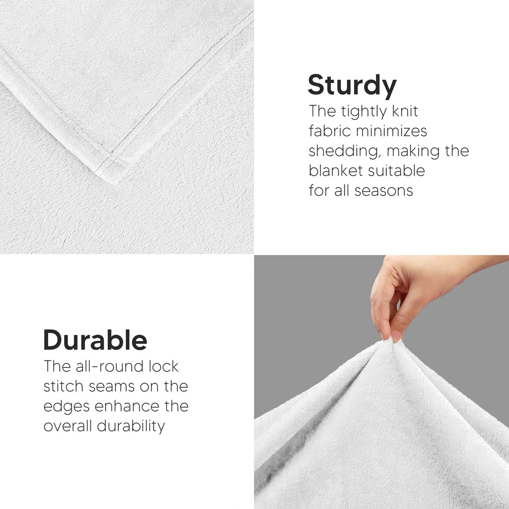 Utopia Bedding Fleece Blanket - Ultra Soft & Warm Queen Size (90x90 Inches) | Cozy All-Season Home Decor Gift