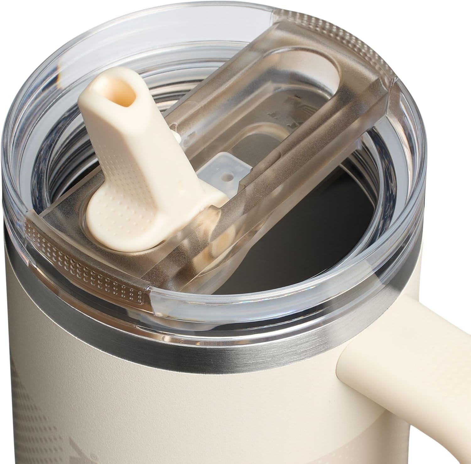 STANLEY Quencher ProTour 30 oz Tumbler - Leakproof Lid, Built-In Straw & Handle | Insulated, BPA-Free | Cream Fade