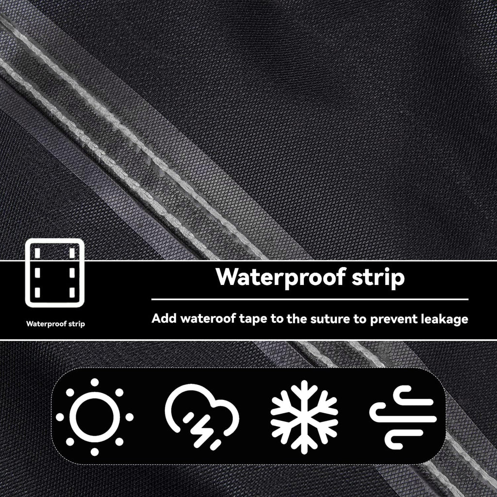 Skiennix Outdoor Prep Table Cover - Heavy-Duty Waterproof Protection for Stainless Steel Tables | Black
