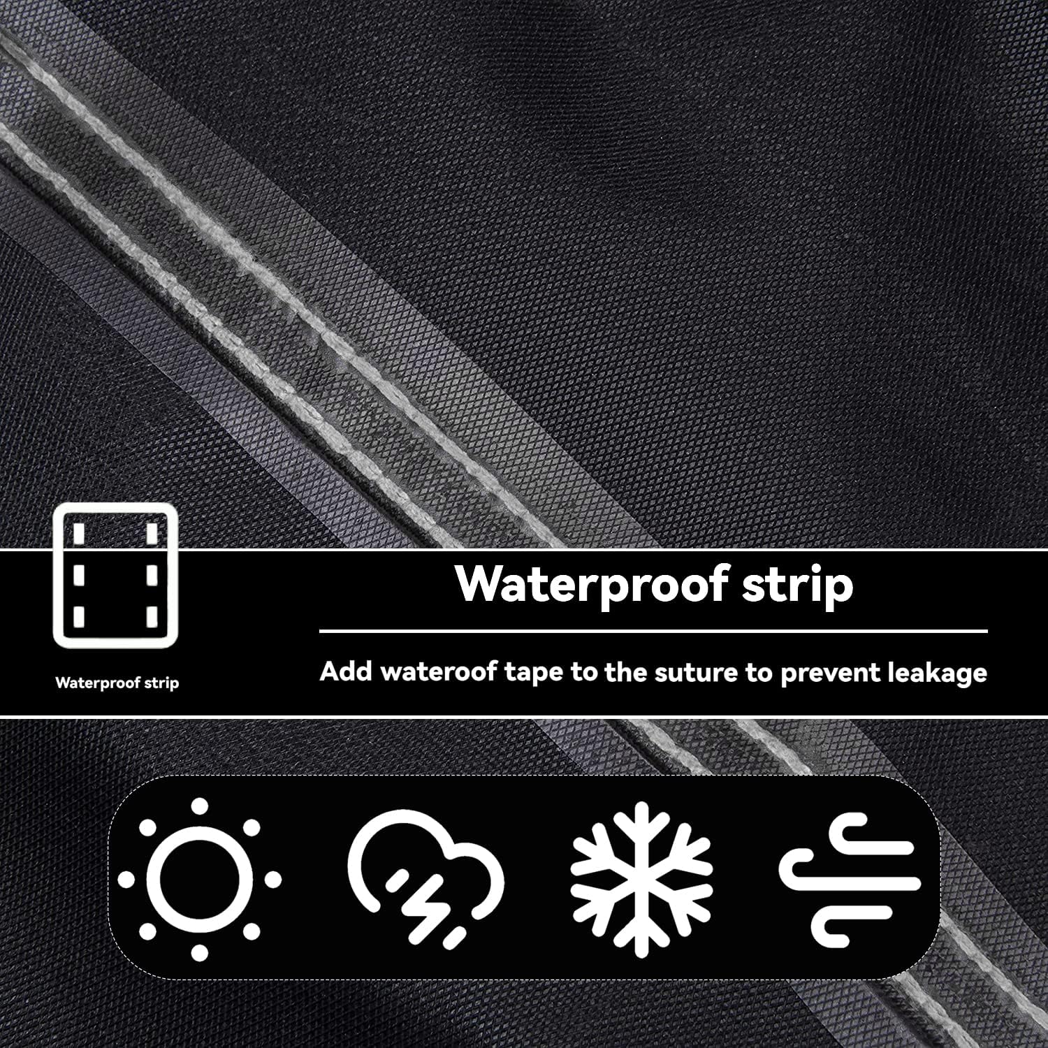 Skiennix Outdoor Prep Table Cover - Heavy-Duty Waterproof Protection for Stainless Steel Tables | Black