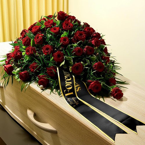 Fanfanwin Funeral Sash - Memorial Wreath Ribbon for Celebration of Life | 58x4'' (Black Gold)