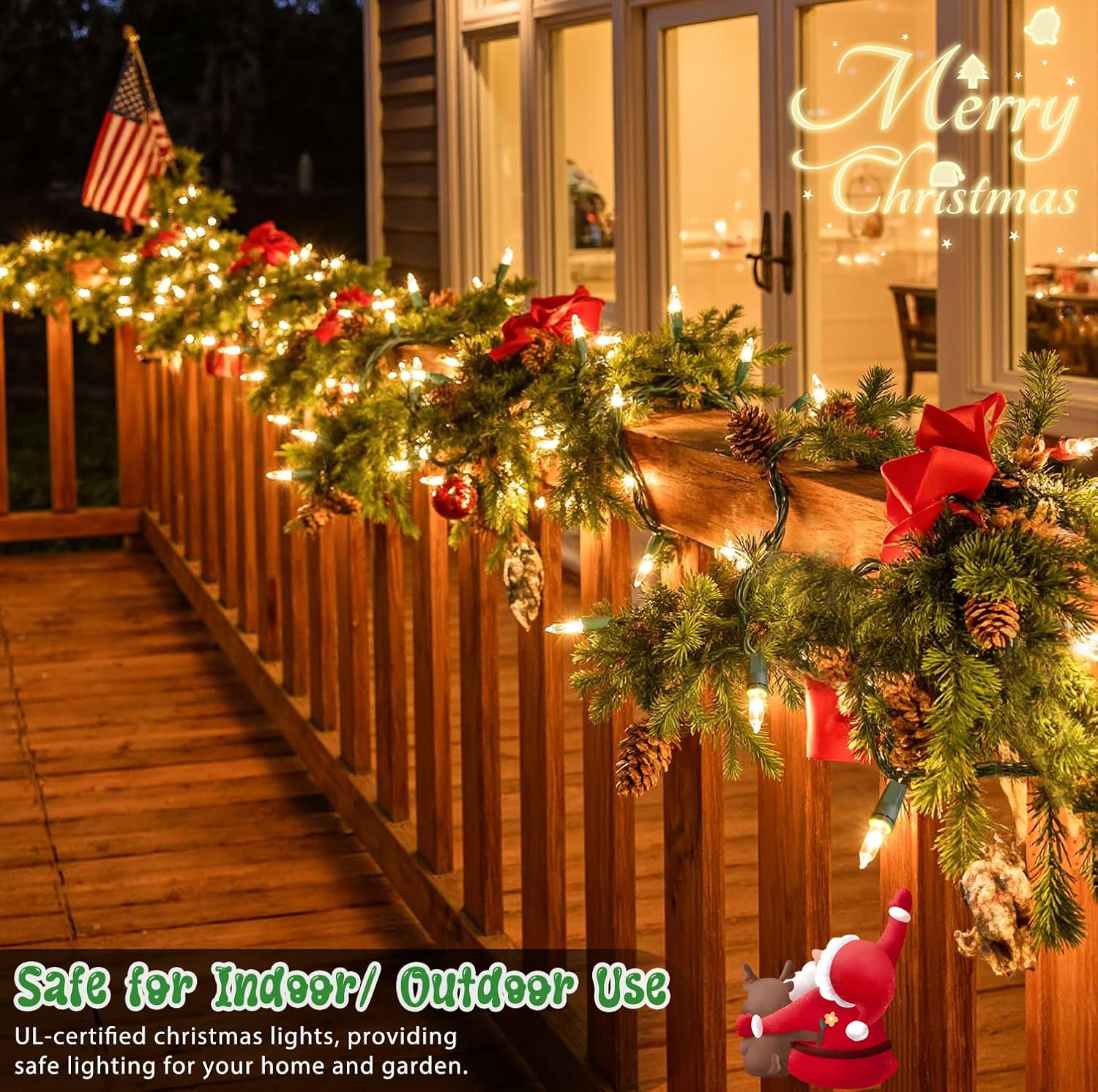 Warm White Christmas Lights by [Brand Name] - 50-Count Mini String Lights | 13FT Connectable for Indoor & Outdoor Holiday Decor