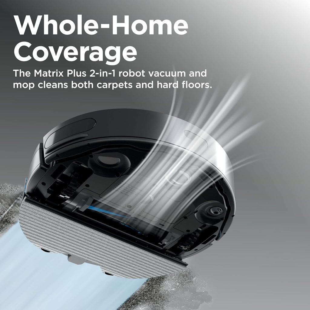 Shark Matrix Plus 2-in-1 Robot Vacuum & Mop - Sonic Mopping, HEPA Filter, WiFi, Black/Gold