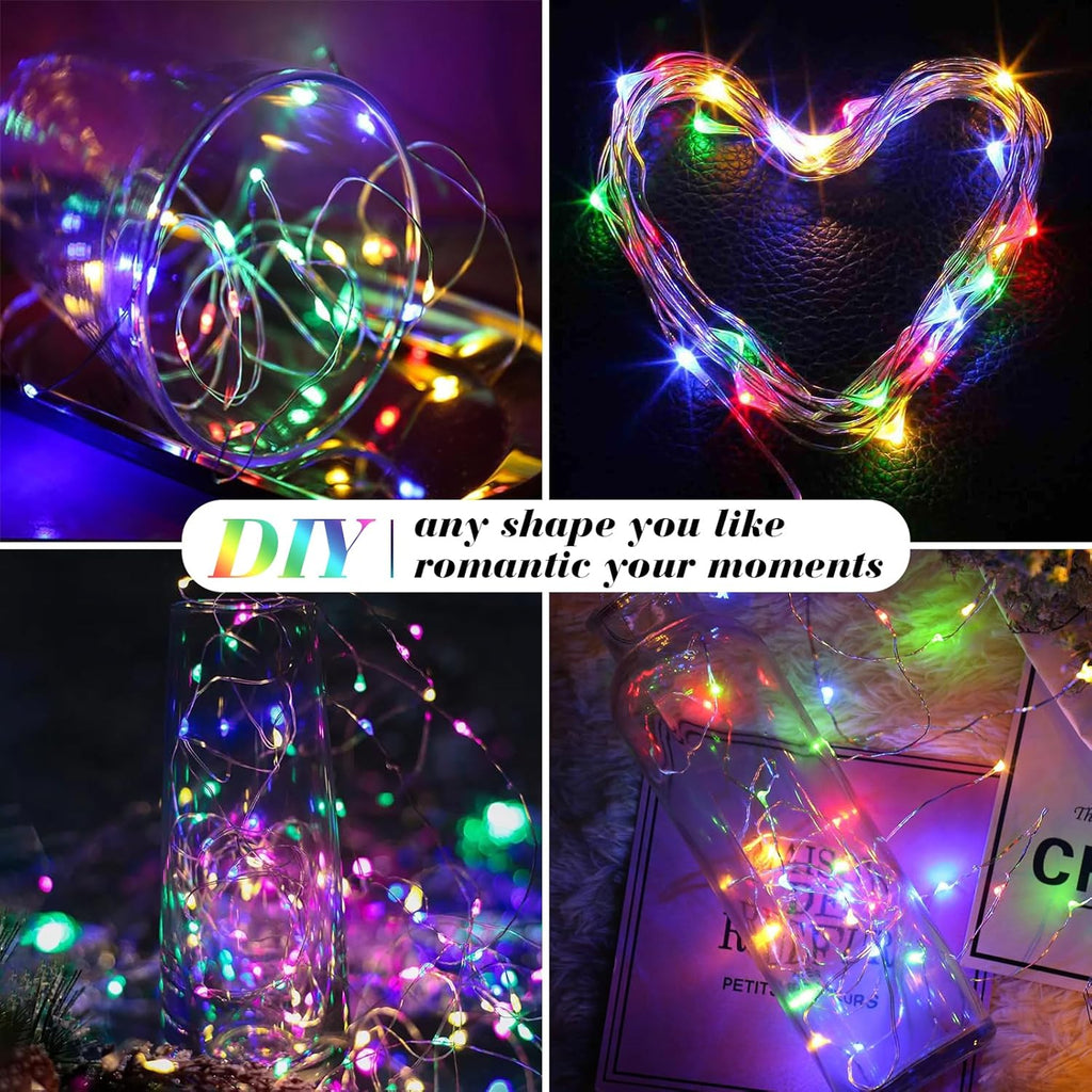ZGWJ Fairy Lights - 12 Pack Battery Operated 7ft Mini LED String Lights | 3 Modes for DIY Decor