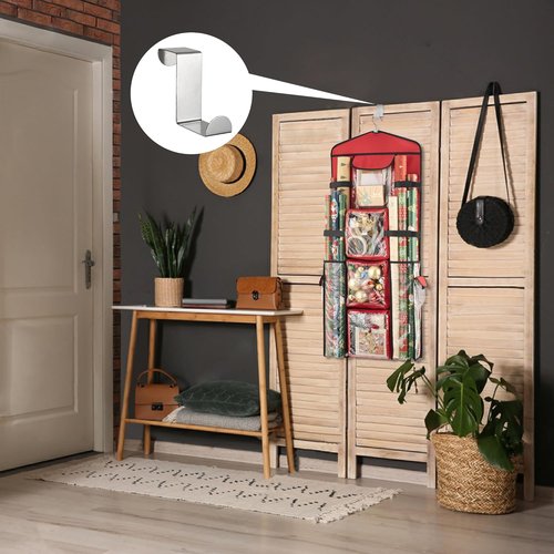 EXLIFBAG Gift Wrap Organizer - Double-Sided Hanging Storage for Wrapping Paper & Gift Bags