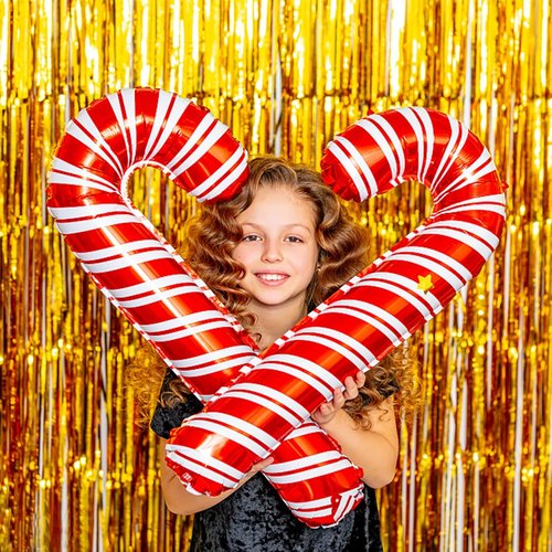 Foil Curtain Backdrop - 10 Pack Gold Metallic Tinsel Fringe Curtains for Party Decorations