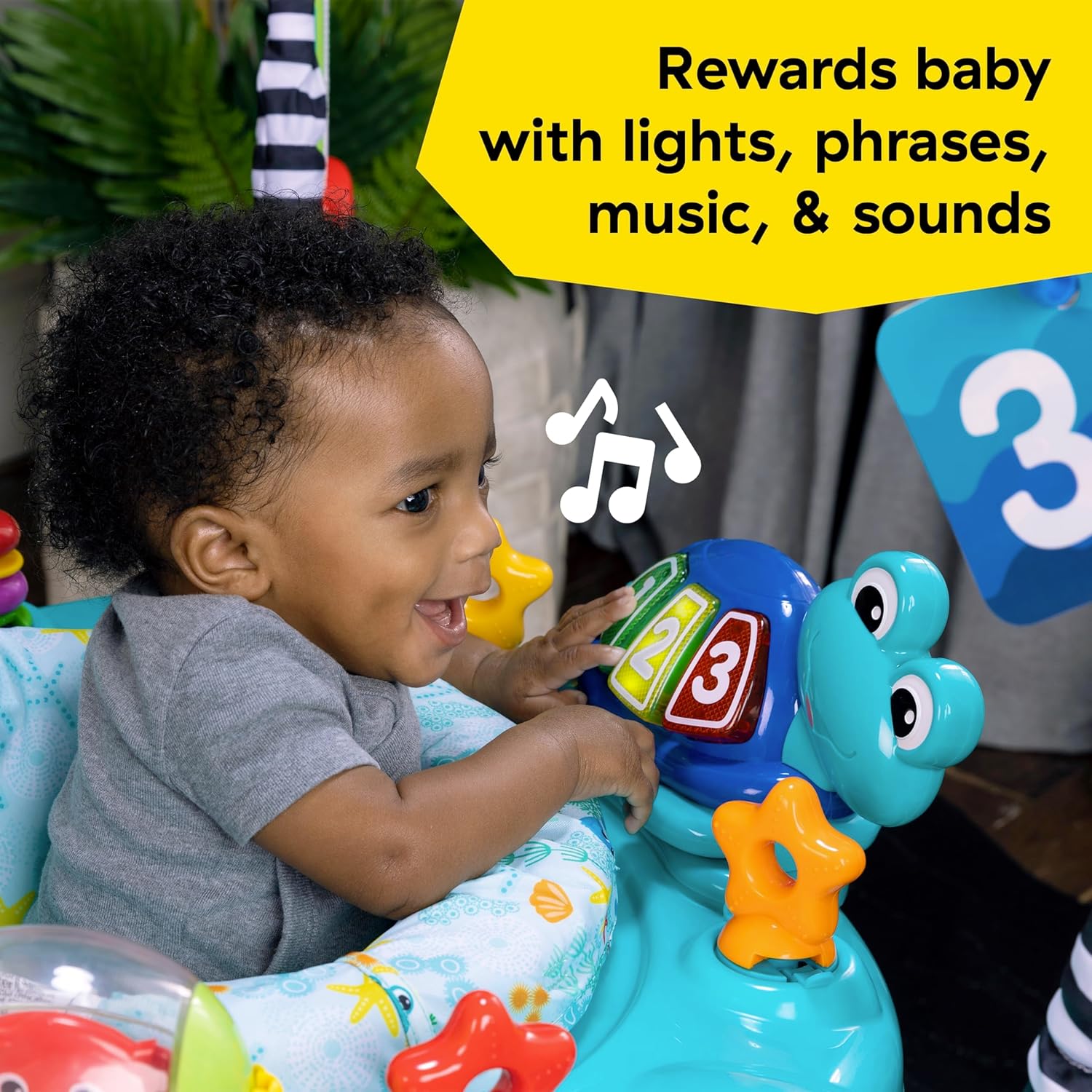 Baby Einstein Ocean Explorers 2-in-1 Activity Jumper & Floor Toy - Max Weight 25 lbs, Ages 6+ Months