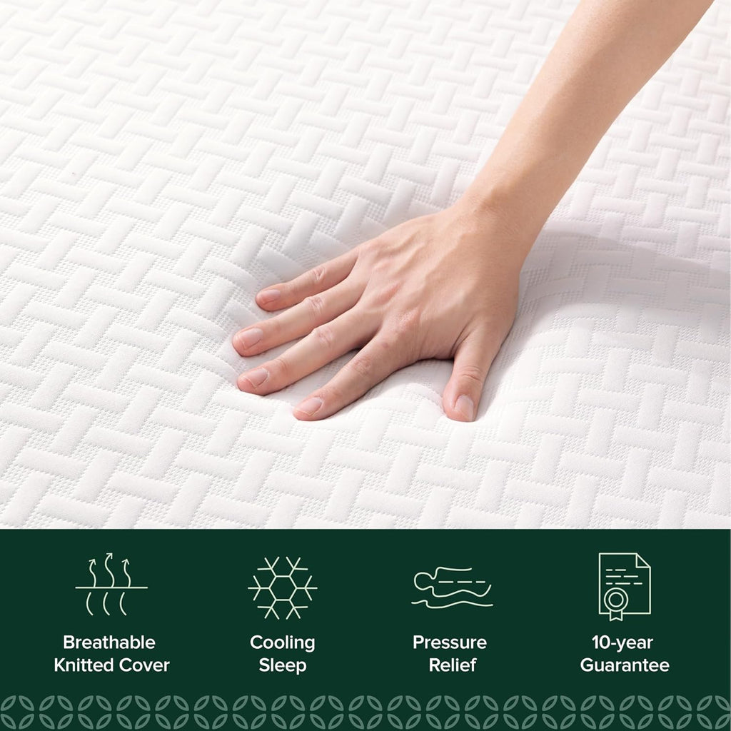 Zinus 5 Inch Twin Memory Foam Mattress - Cooling Comfort with Breathable Layers, Fiberglass Free