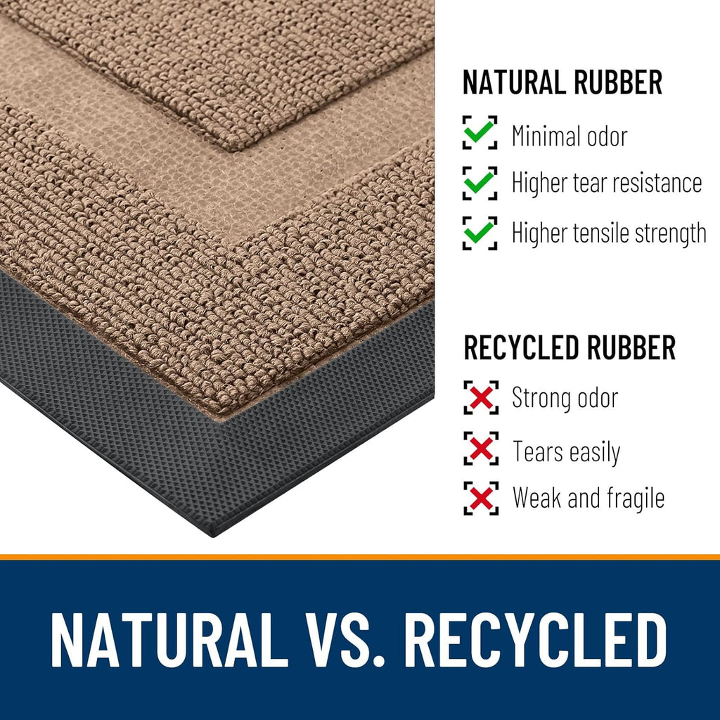 OLANLY Waterproof Front Door Mat - All-Season Indoor/Outdoor Doormat, Easy Clean, 47x32, Mocha