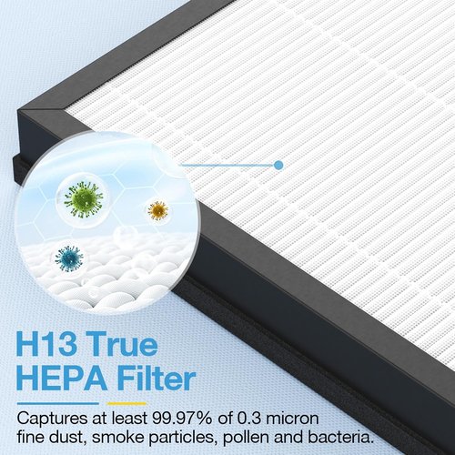 HAP603 Replacement Filter - Compatible with ECOSELF HAP603 Air Purifier | 4 Pack for Large Rooms, White
