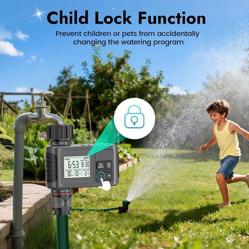 Insoma Water Timer - 1 Zone Outdoor Hose Timer with Auto/Manual/Rain Delay Modes for Garden Irrigation