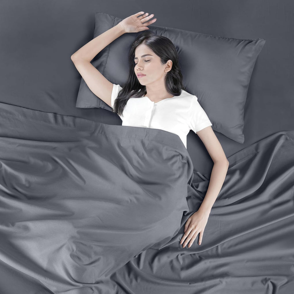 Utopia Bedding Twin Bed Sheets Set - Soft Brushed Microfiber - Fade & Shrink Resistant - Grey