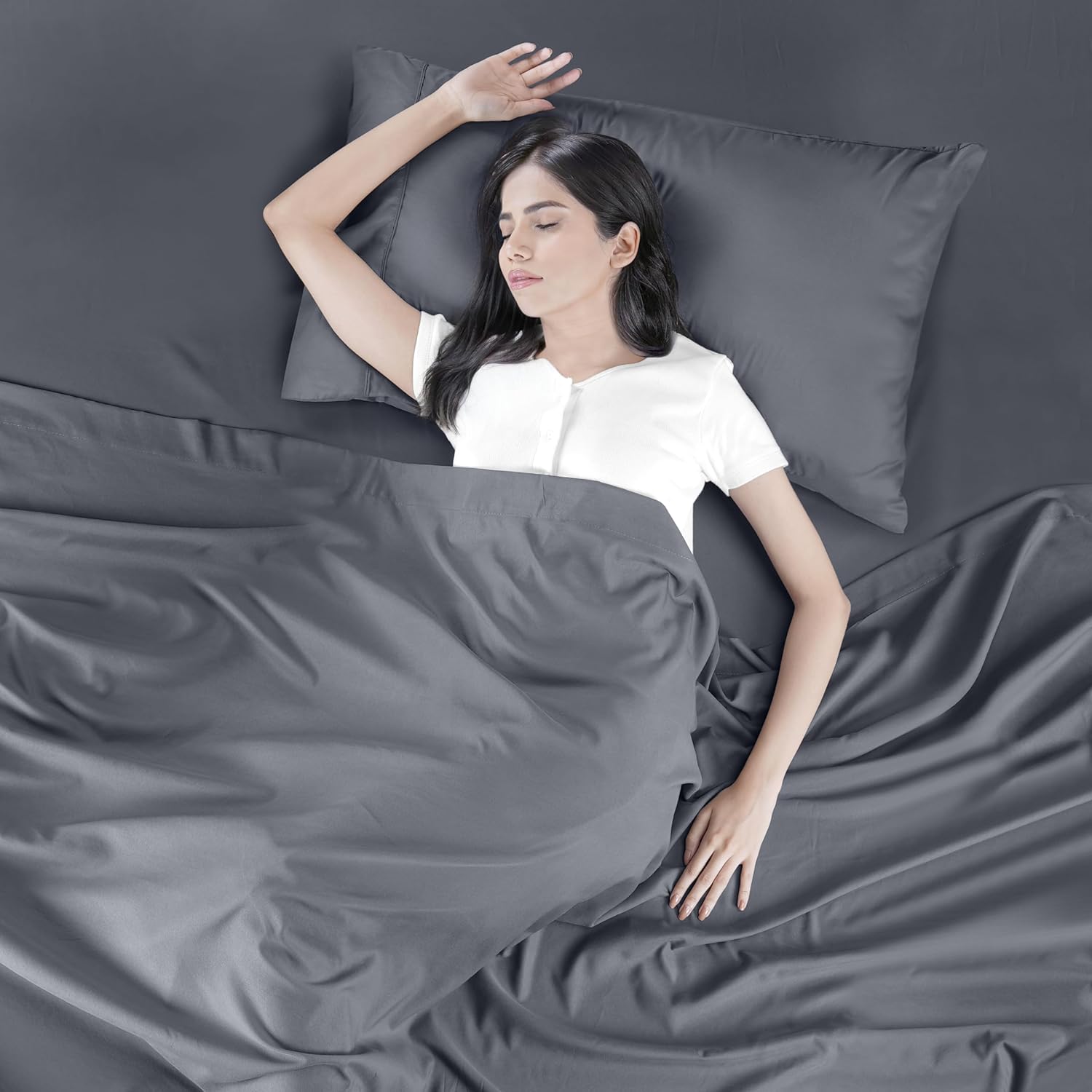 Utopia Bedding Twin Bed Sheets Set - Soft Brushed Microfiber - Fade & Shrink Resistant - Grey