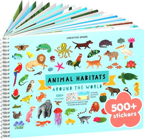 Cupkin 500+ Kids Sticker Book - Airplane Travel Activity & Coloring Fun | Road Trip Essentials for Ages 2-8