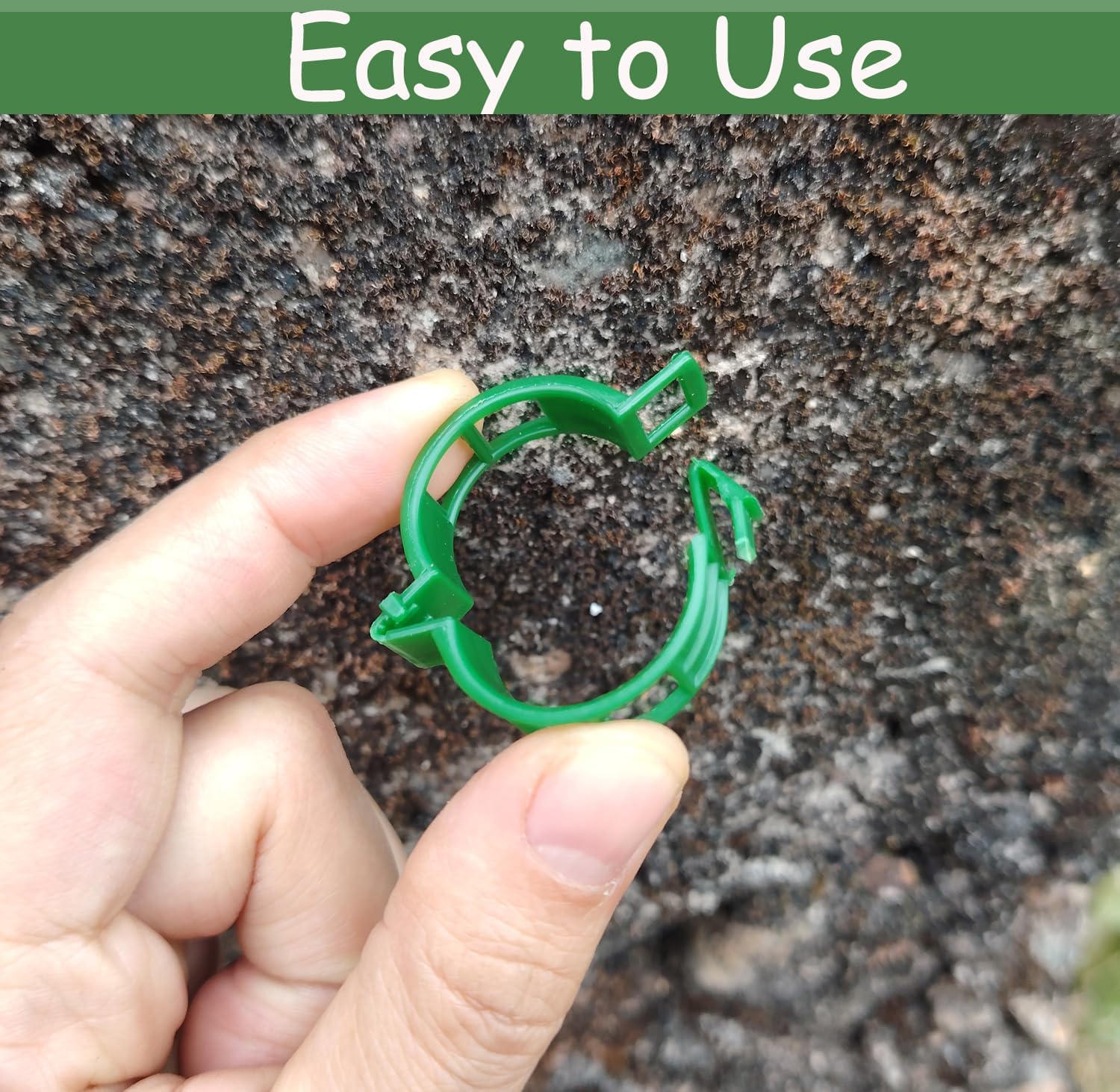 Plant Support Clips - 100pcs Tomato & Grape Vine Clips for Garden Trellis | Durable Green Plastic