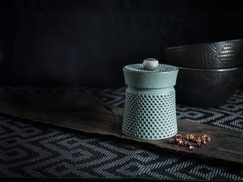 Peugeot Bali 3 Inch Cast Iron Pepper Mill, Celadon Green