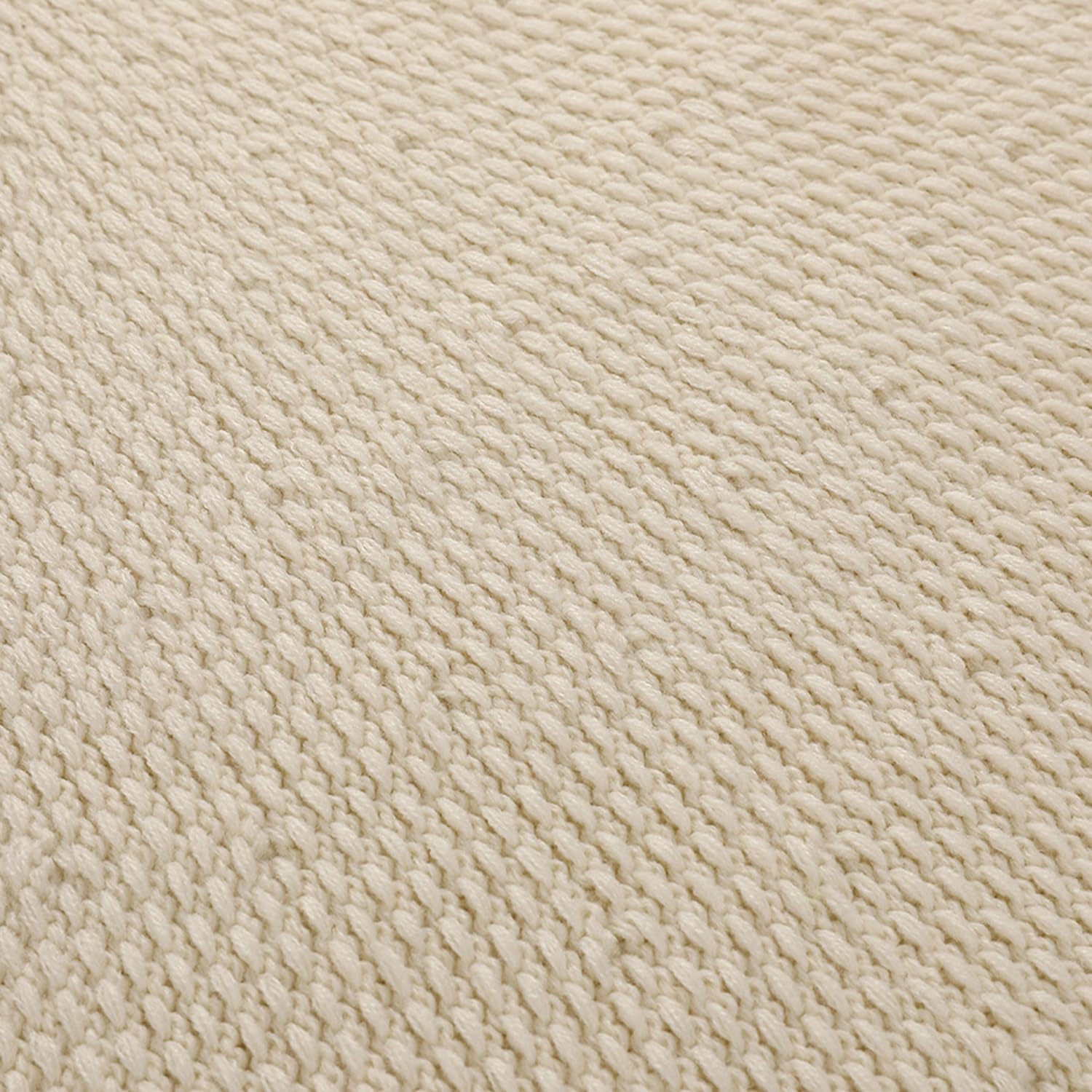 Sattiyrch Knit Christmas Tree Skirt – Classic Cable Knit Tree Base Wrap with Tie Closure – Cozy Holiday Décor for 7–9 ft Christmas Tree (Beige,48in)