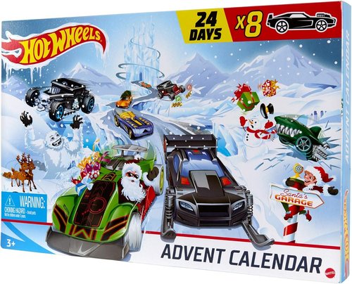 Hot Wheels Advent Calendar - 24 Days of Holiday Surprises with Cars & Accessories | Ages 3+