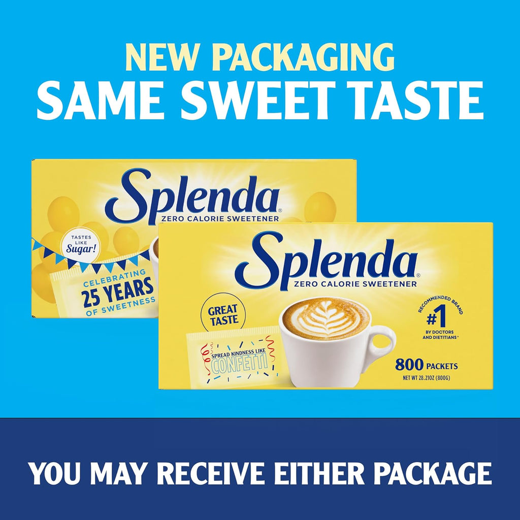 SPLENDA Zero Calorie Sweetener | 800 Packets for Guilt-Free Sweetening