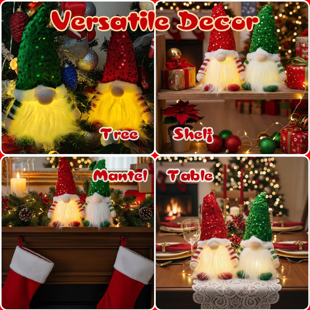 Dykofy Gnome Couple Valentines Day Decorations - 12'' Light Handmade Gnome Plush Doll Gifts - Home Indoor Office Tabletop Valentines Decor - Romantic Anniversary Bday Xmas Party Decor