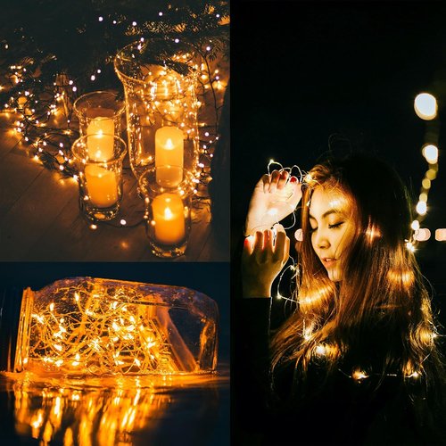 Beieverluck 33FT 100 LED Fairy Lights - Battery Operated with Remote & Timer | Waterproof Indoor/Outdoor Decor