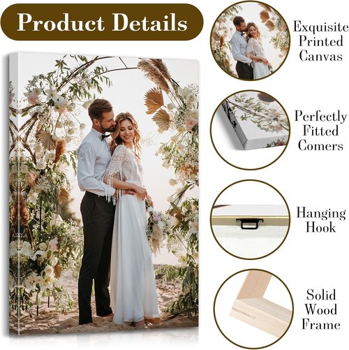 Custom Canvas Prints by [Brand Name] - Personalized Wall Art for Weddings, Family, and Pets | 40x20 Wrapped Frame