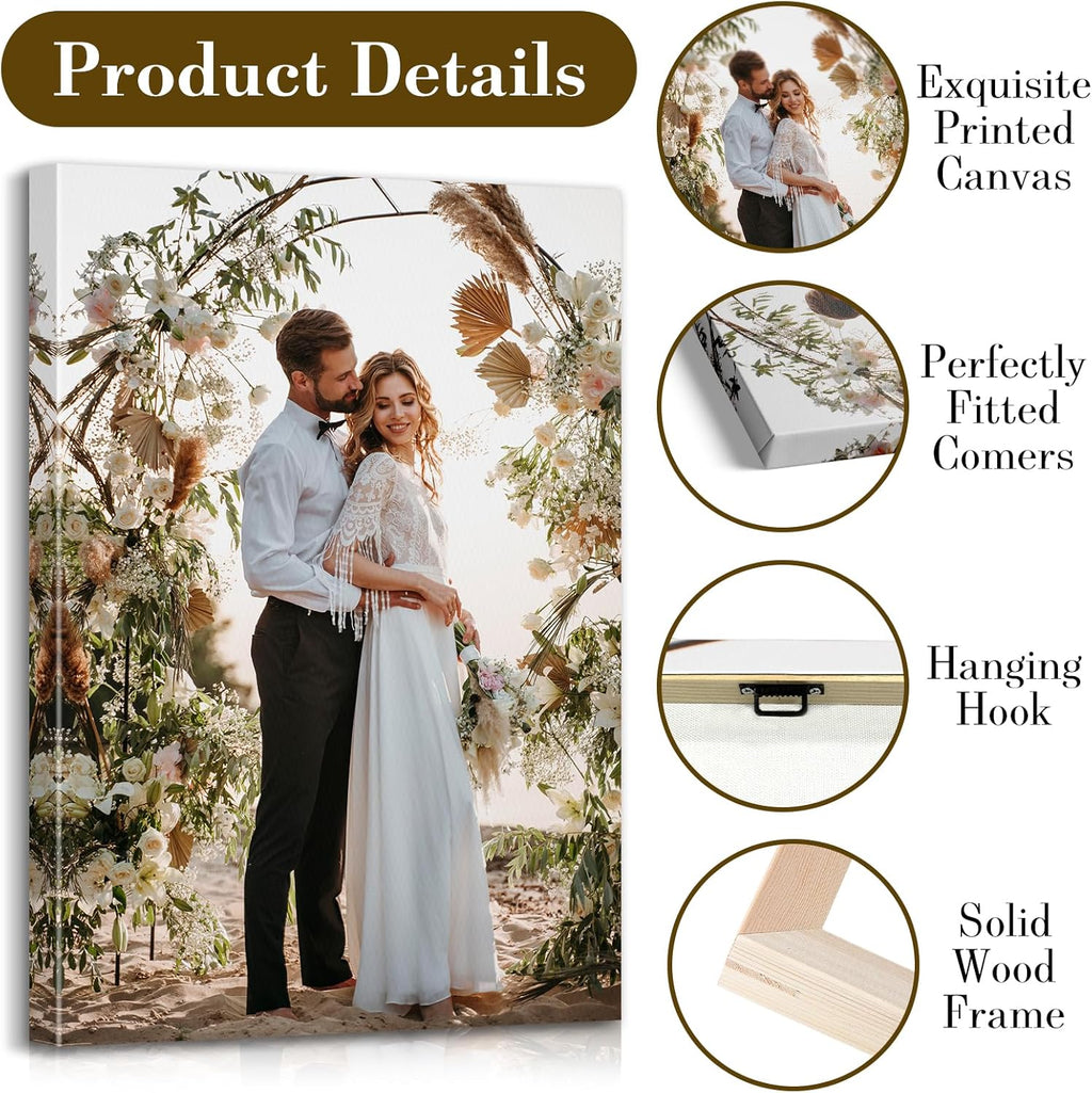 Skiennix Custom Canvas Prints - Personalized Photo Wall Art for Weddings, Family, and Home Decor | 24x40 Inches