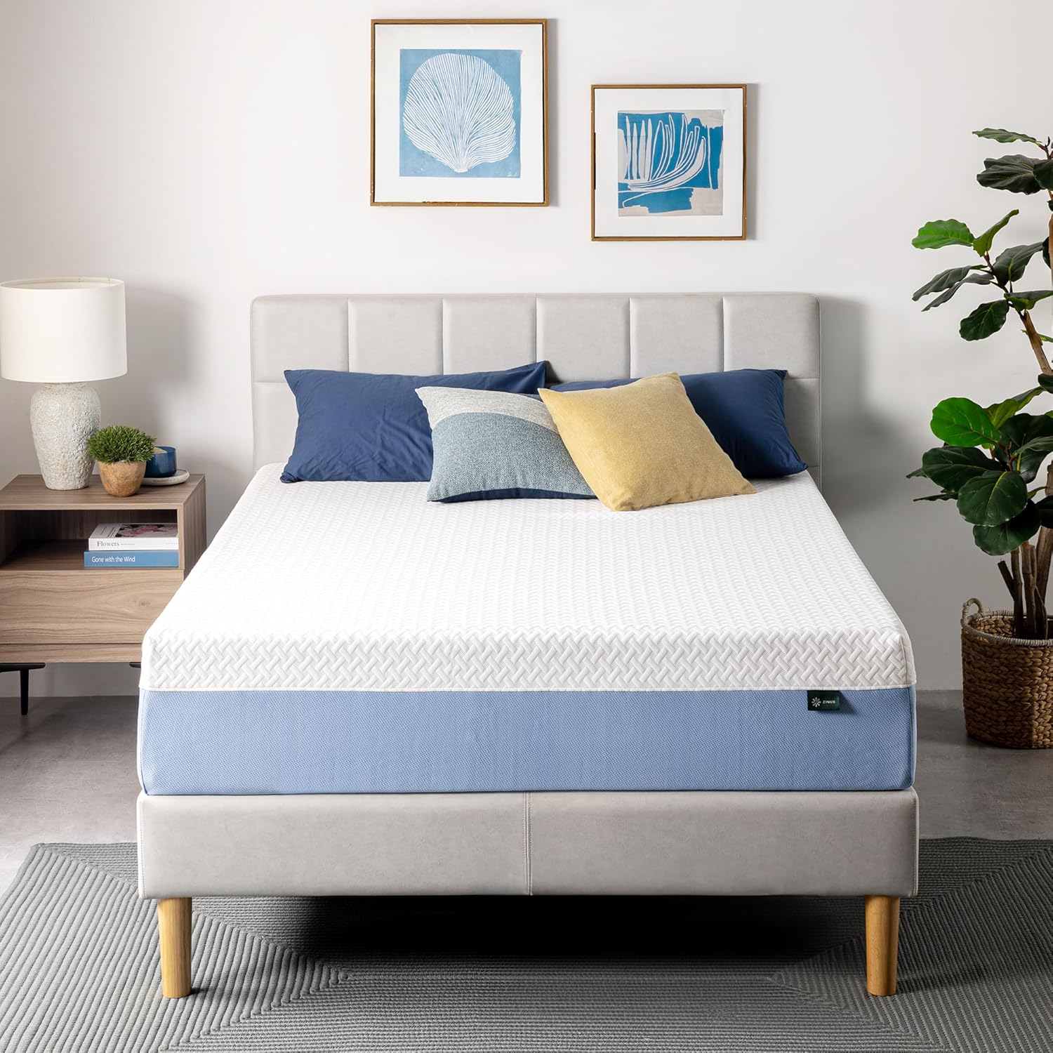 Zinus 12 Inch King Cooling Memory Foam Mattress - Medium Feel, Breathable Layers, Fiberglass Free, Certified Safe