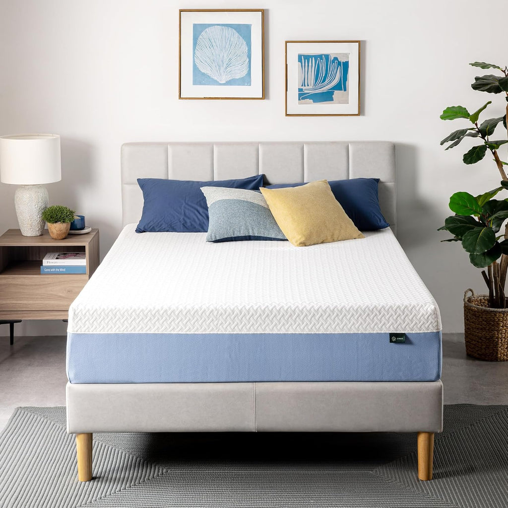 Zinus 12 Inch Queen Memory Foam Mattress - Cooling Comfort, Fiberglass-Free, Medium Feel, Safe Materials