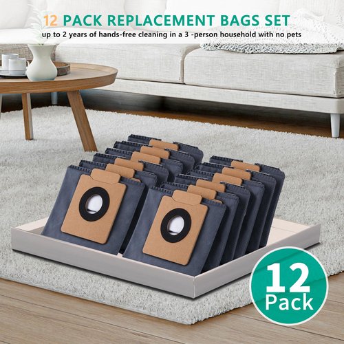 Dust Bags for eufy X10 Pro Omni Robot Vacuum & X8 Pro with Self-Empty Station, Large Capacaity, 12 Pack