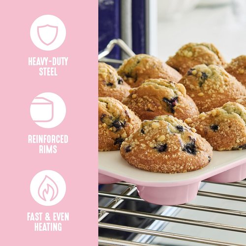 GreenLife Nonstick Bakeware Set - 6 Piece PFAS-Free Ceramic Oven Pans | Dishwasher & Oven Safe to 450°F, Pink