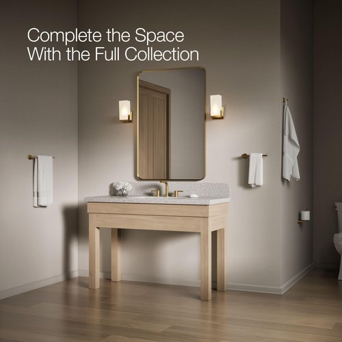 Kohler 27288-2MB Elate® 12" Towel bar, Vibrant Brushed Moderne Brass