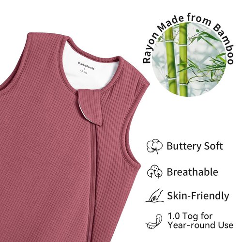 BubblePanda Bamboo Sleep Sack | Supersoft 1.0 Tog Toddler Wearable Blanket | 6-12 Months, Unisex